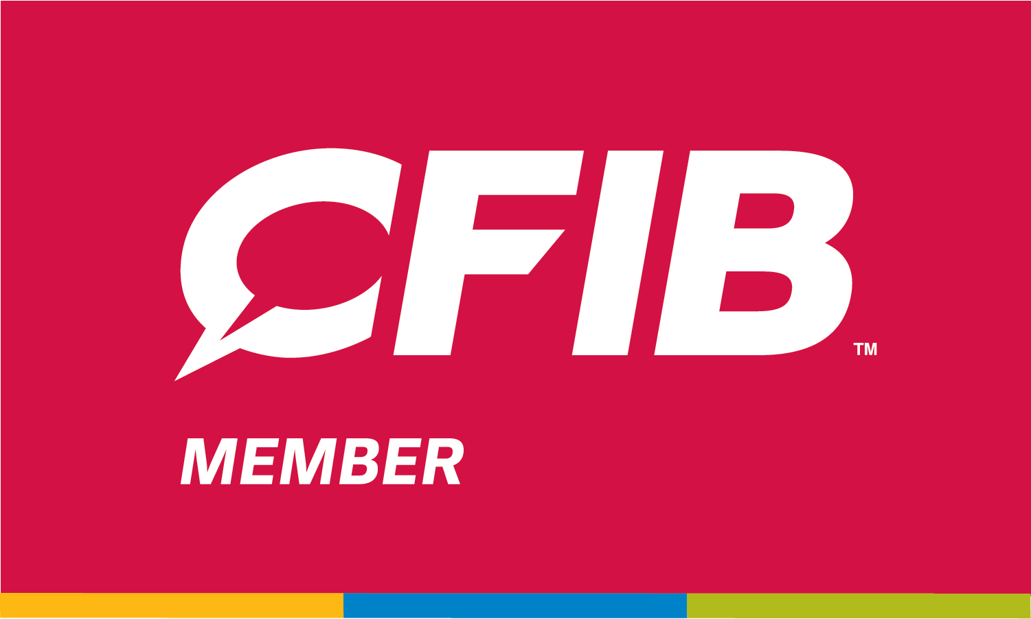 letters CFIB written in a red background